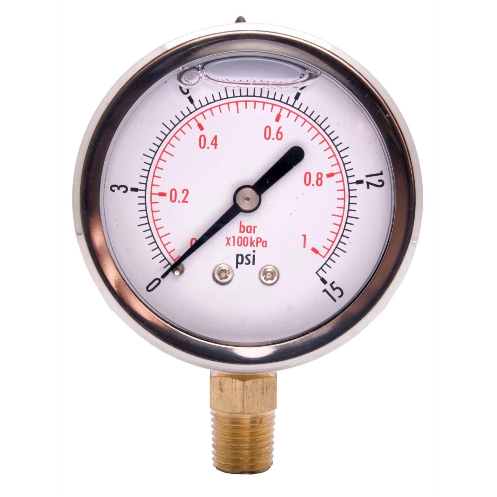 Liquid Filled Thermometer, Analog, -40 to +60 °F
